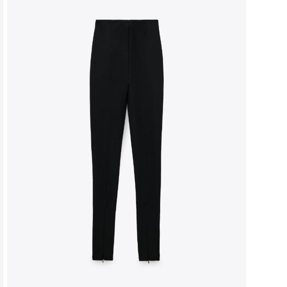 ZARA | Ribbed Leggings with Slits - Picture 6 of 9